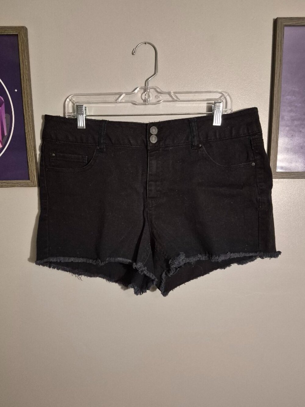 Black Jean Shorts